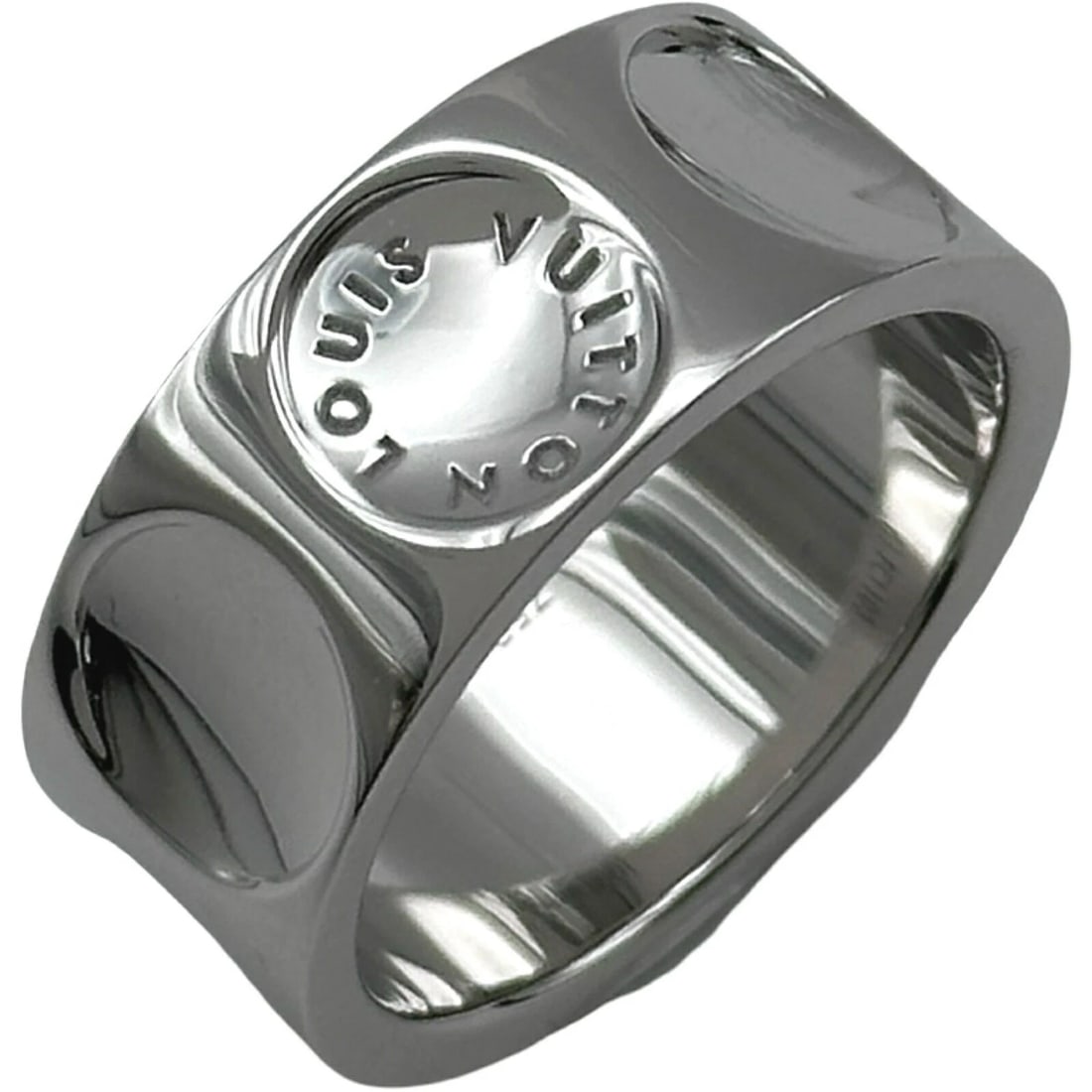 LOUIS VUITTON ALLIANCE ENPREINTE RING WHITE GOLD 18K JEWELRY: Louis Vuitton Alliance Enpreinte Ring White Gold 18K Jewelry Brand: Louis Vuitton Type/Style: Ring Material: 18K WG Color: WG Size: 10 US Accessories: None Accessories Notice: When purchas
