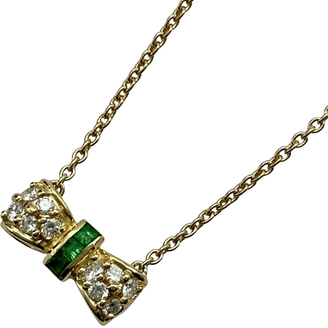 QUEEN NECKLACE GOLD 750 EMERALD JEWELRY (1 of 6)