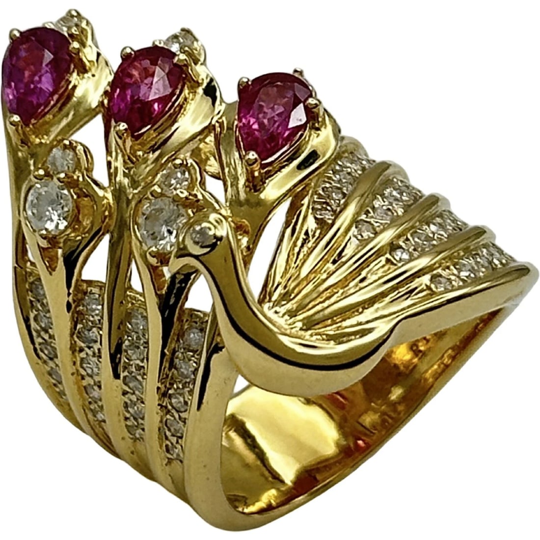 RUBY BIRD RING GOLD 18K RUBY ??JEWELRY (1 of 5)