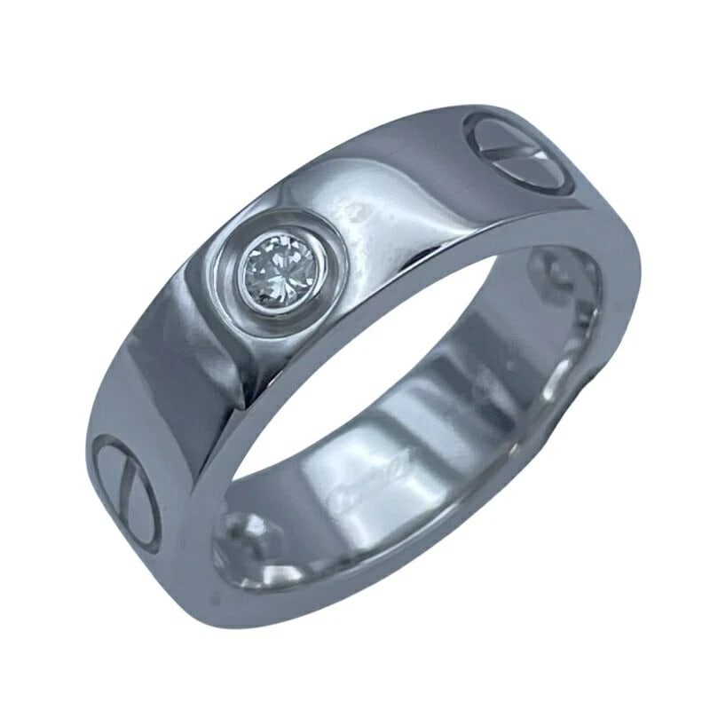 CARTIER LOVE RING WHITE GOLD 18K JEWELRY: Cartier Love Ring White Gold 18K Jewelry Brand: Cartier Type/Style: Ring Material: 18K WG Color: WG Size: 5 US Accessories: None Accessories Notice: When purchasing pre-owned goods, please