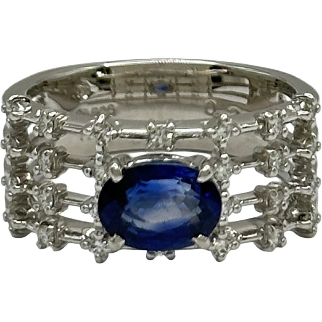 TASAKI RING PLATINUM PT900 SAPPHIRE DIAMOND JEWELRY (1 of 3)