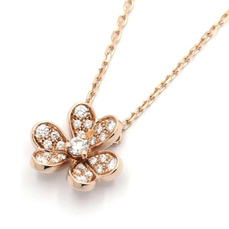 VAN CLEEF & ARPELS FRIVOLE PENDANT MINI MODEL: Van Cleef & Arpels Frivole pendant mini model Brand: Van Cleef & Arpels Type/Style: Pendant Material: 18K RG Color: RG Size: Size Effective length 38cm/40cm Chain width 1.0mm Motif 11.8m x 10.5mm