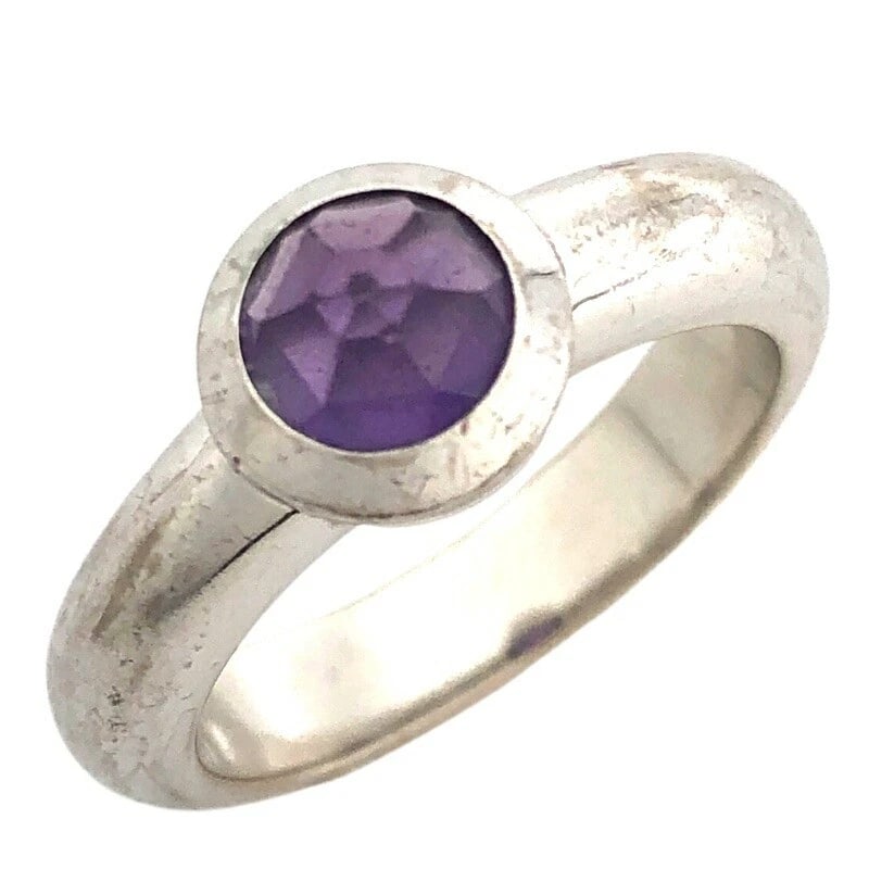 TIFFANY & CO. DOTS AMETHYST RING WHITE GOLD 18K JEWELRY: Tiffany & Co. Dots Amethyst Ring White Gold 18K Jewelry Brand: Tiffany & Co. Type/Style: Ring Material: K18 WG, Main Stone Amethyst Color: WG Size: 6.5 US Accessories: None Accessories Not