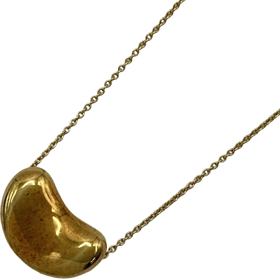 TIFFANY & CO. BEANS NECKLACE GOLD 18K JEWELRY: Tiffany & Co. Beans Necklace Gold 18K Jewelry Brand: Tiffany & Co. Type/Style: Necklace Material: 18K YG Color: YG Size: Size Height: approx. 11.8mm Width: approx. 18.6mm Chain length: approx. 40cm