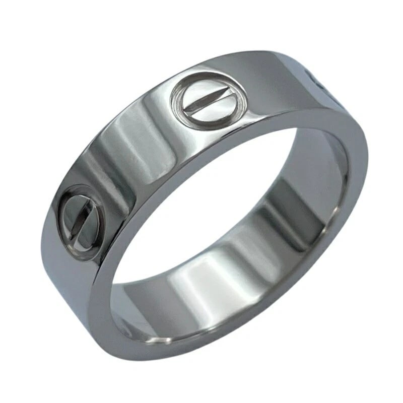 CARTIER LOVE RING WHITE GOLD 18K JEWELRY: Cartier Love Ring White Gold 18K Jewelry Brand: Cartier Type/Style: Ring Material: 18K WG Color: WG Size: 5.5 US Accessories: None Accessories Notice: When purchasing pre-owned goods, plea