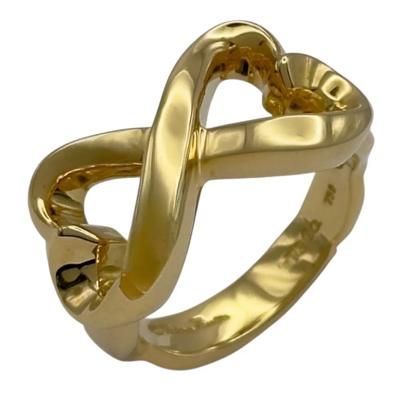 TIFFANY & CO. DOUBLE LOVING HEART RING GOLD 18K JEWELRY: Tiffany & Co. Double Loving Heart Ring Gold 18K Jewelry Brand: Tiffany & Co. Type/Style: Ring Material: 18K YG Color: YG Size: 5.5 US Accessories: None Accessories Notice: When purchasing