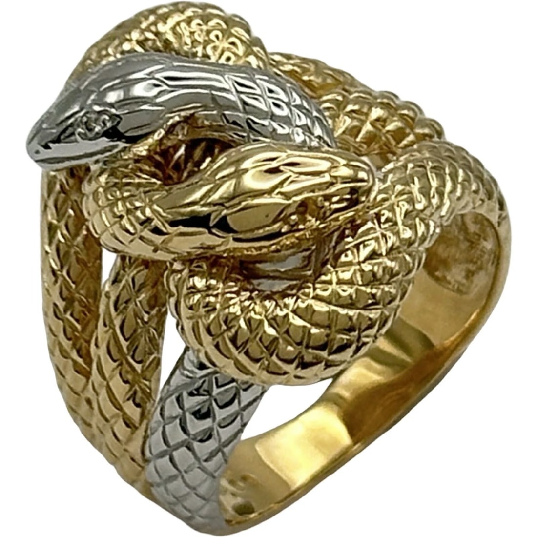 SNAKE RING PT900 18K DIAMOND JEWELRY (1 of 5)