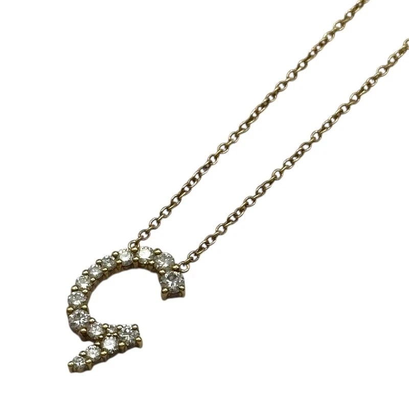 GIMEL G LOGO MOTIF DIAMOND NECKLACE GOLD 750 DIAMOND JEWELRY: Gimel G Logo Motif Diamond Necklace Gold 750 Diamond Jewelry Brand: Unbranded Type/Style: Necklace Material: 18K YG Color: YG Size: Size Height: approx. 15.7mm Width: approx. 9.8mm Total length: appro