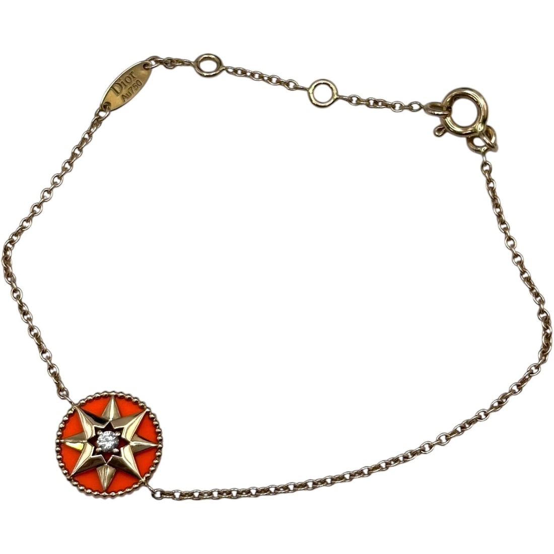 CHRISTIAN DIOR ROSE DE VAN BRACELET: Christian Dior Rose De Van Bracelet Brand: Christian Dior Type/Style: Bracelet Material: 18K YG Color: YG Size: Size Height: approx. 11.7mm Width: approx. 11.7mm Total length: approx. 17.5cm Arm