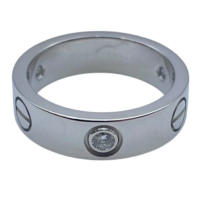 CARTIER LOVE RING WHITE GOLD 18K JEWELRY: Cartier Love Ring White Gold 18K Jewelry Brand: Cartier Type/Style: Ring Material: 18K WG Color: WG Size: 6.5 US Accessories: None Accessories Notice: When purchasing pre-owned goods, please refer to