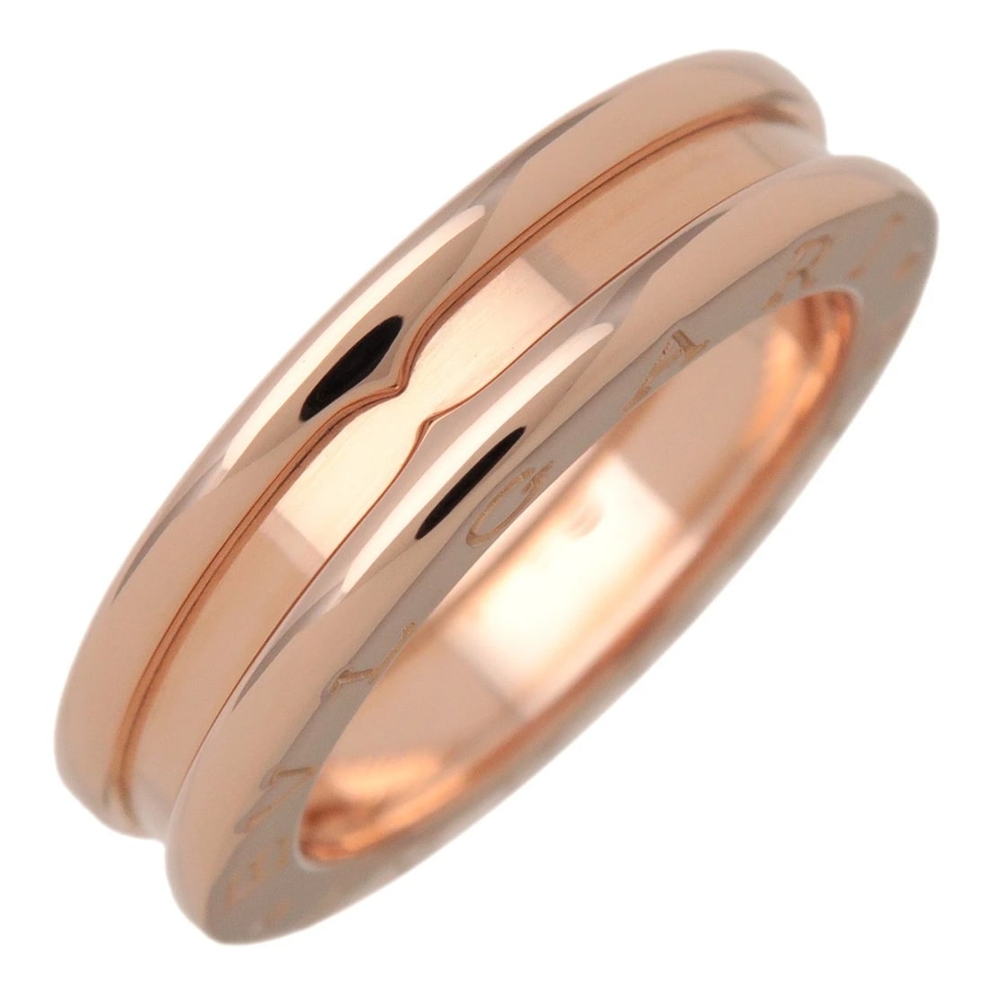 BVLGARI B-ZERO1 BAND RING 18K PING GOLD: Bvlgari B-Zero1 Band Ring 18K Ping Gold Brand: Bvlgari Type/Style: Ring Material: 18K PG Color: PG Size: 5 US Accessories: None Accessories Notice: When purchasing pre-owned goods, please refer to