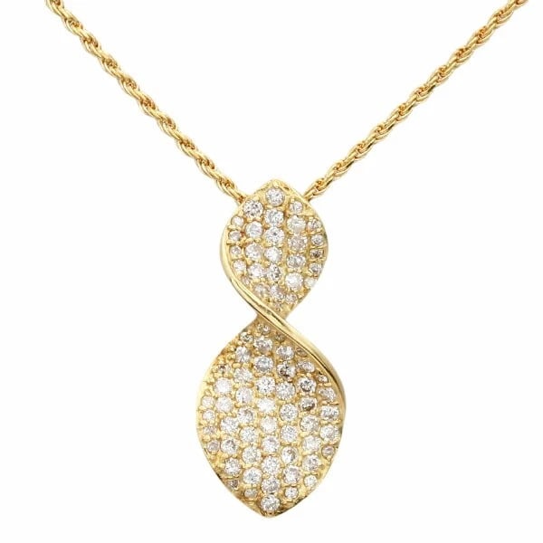 18K YG DIAMOND NECKLACE YELLOW GOLD 750: 18K YG Diamond Necklace Yellow Gold 750 Brand: Unbranded Type/Style: Necklace Material: 18K YG Color: YG Size: Size Length: Approx. 45.5cm Top: approx. W12.5mm x H27mm * Regarding the size, there may 