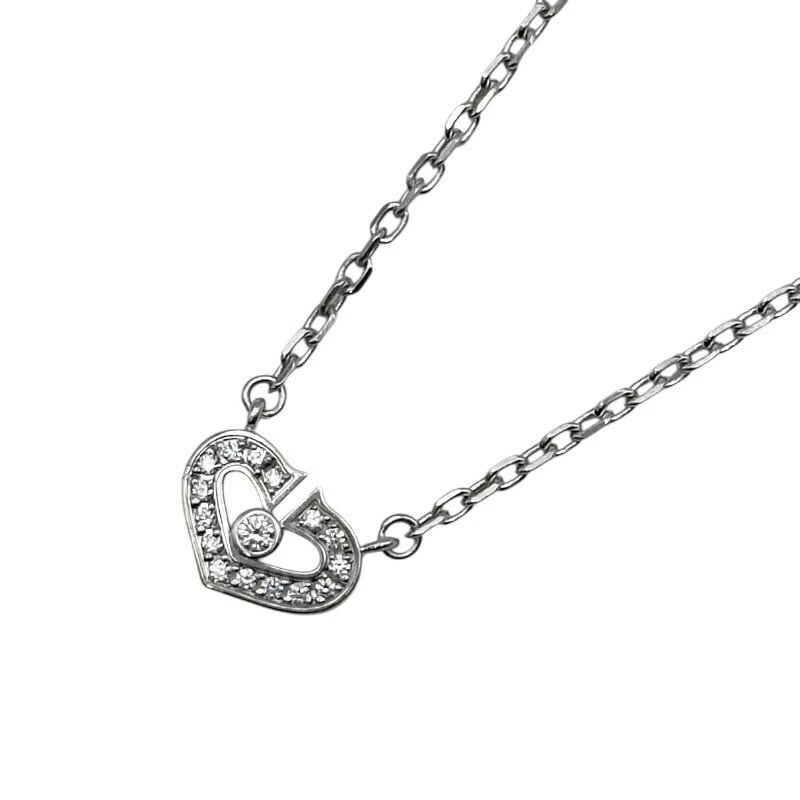 CARTIER C HEART DIAMOND NECKLACE WHITE GOLD 750 JEWELRY: Cartier C Heart Diamond Necklace White Gold 750 Jewelry Brand: Cartier Type/Style: Necklace Material: 18K WG Color: WG Size: Size Height: approx. 8.0mm Width: approx. 10.0mm Chain length: approx. 38cm