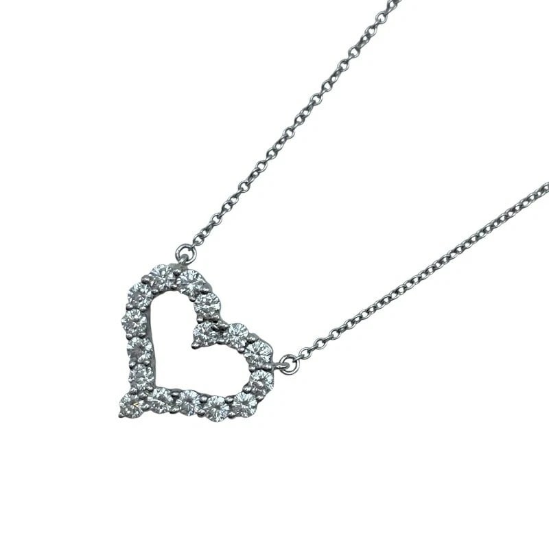 TIFFANY & CO. SENTIMENTAL HEART NECKLACE: Tiffany & Co. Sentimental Heart Necklace Brand: Tiffany & Co. Type/Style: Necklace Material: Pt950 Color: PT Size: Size Height: approx. 13.6mm Width: approx. 15.4mm Chain length: approx. 42cm Acce