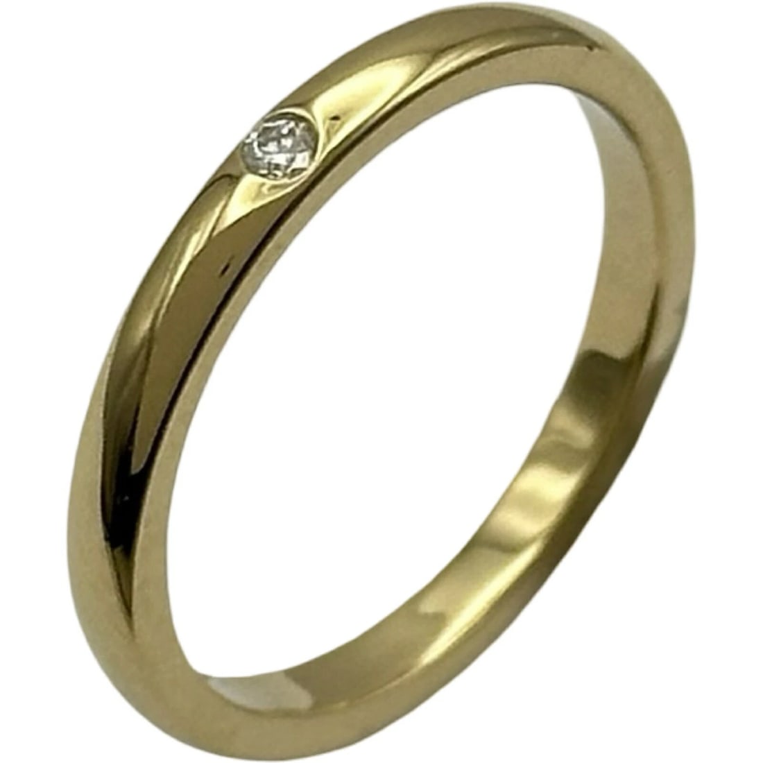 TIFFANY & CO. STACKING RING GOLD 18K DIAMOND JEWELRY: Tiffany & Co. Stacking Ring Gold 18K Diamond Jewelry Brand: Tiffany & Co. Type/Style: Ring Material: 18K YG Color: YG Size: 6 US Accessories: None Accessories Notice: When purchasing pre-o