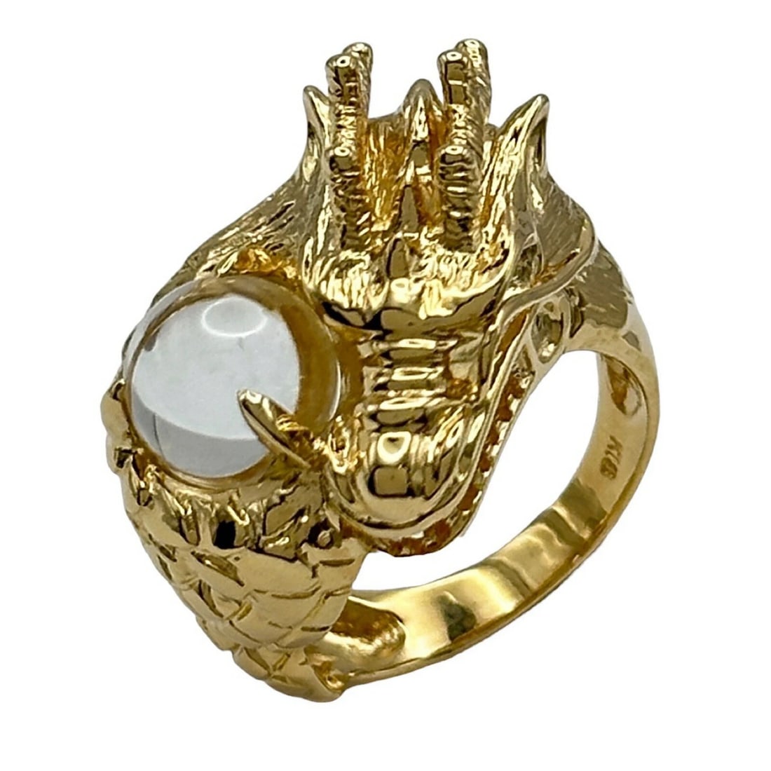 QUARTZ DRAGON RING GOLD 18K JEWELRY: Quartz Dragon Ring Gold 18K Jewelry Brand: Unbranded Type/Style: Ring Material: 18K YG Color: YG Size: 6 US Accessories: None Accessories Notice: When purchasing pre-owned goods, please re