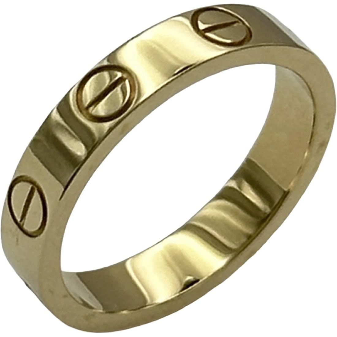 CARTIER MINI LOVE RING GOLD 18K JEWELRY: Cartier Mini Love Ring Gold 18K Jewelry Brand: Cartier Type/Style: Ring Material: 18K YG Color: YG Size: 4 US Accessories: None Accessories Notice: When purchasing pre-owned goods, please