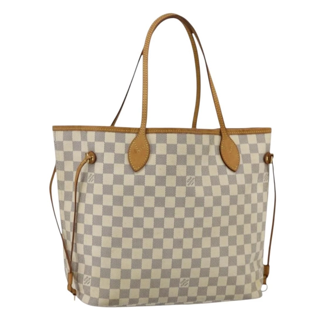 LOUIS VUITTON DAMIER AZUR NEVERFULL MM TOTE BAG: LOUIS VUITTON Damier Azur Neverfull MM Tote Bag Brand: LOUIS VUITTON Type/Style: Tote Bag Material: Damier Azur Canvas Color: Damier Azur Size: Size(Inch) W12.6 x H11.8 x D6.7inch(Approx) Accessor