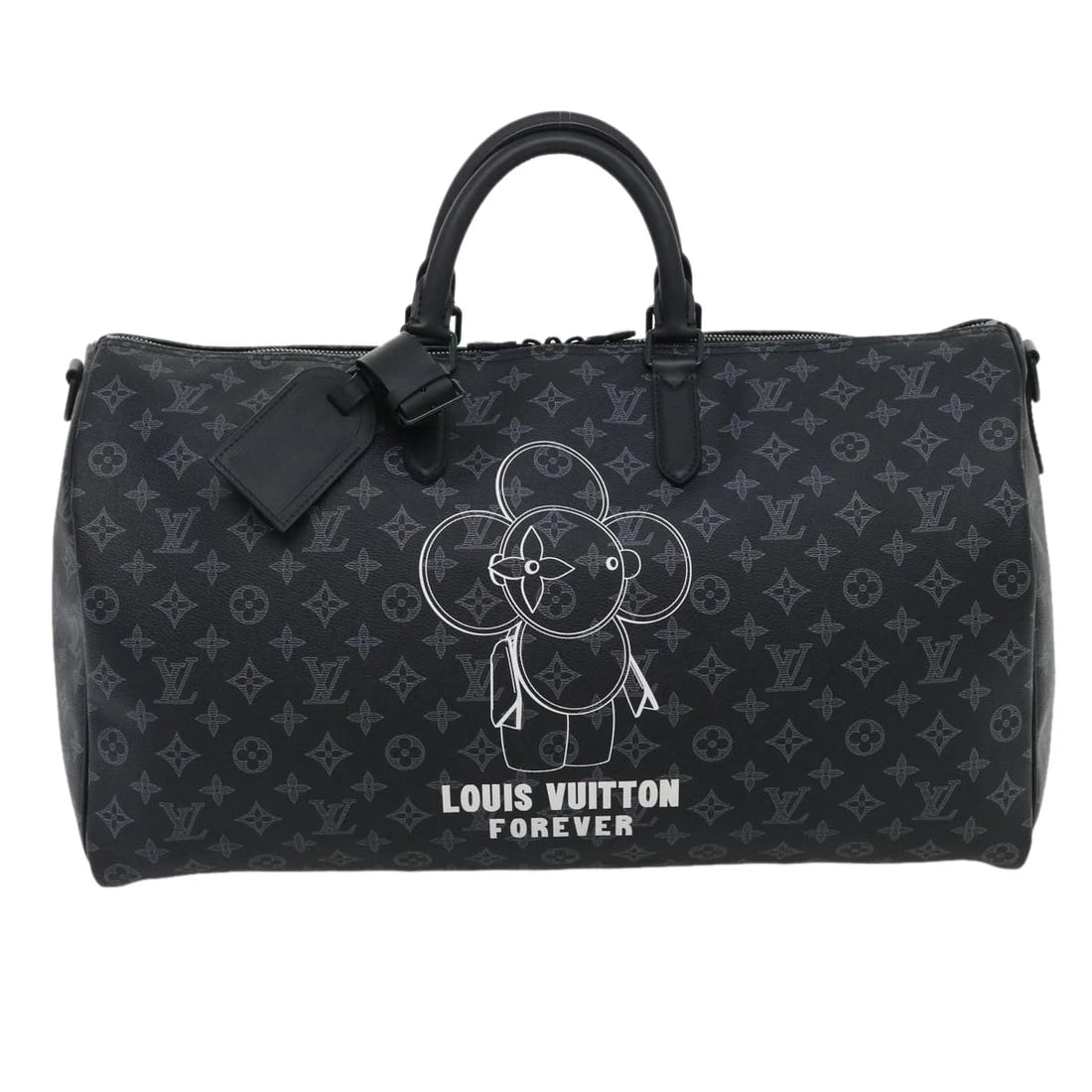 LOUIS VUITTON ECLIPSE VIVIENNE KEEPALL 50 BOSTON BAG: LOUIS VUITTON Eclipse Vivienne Keepall 50 Boston Bag Brand: LOUIS VUITTON Type/Style: Boston Bag Material: Monogram Eclipse Canvas Color: Monogram Eclipse Size: W19.7 x H11.4 x D9.1inch(Approx) Ac