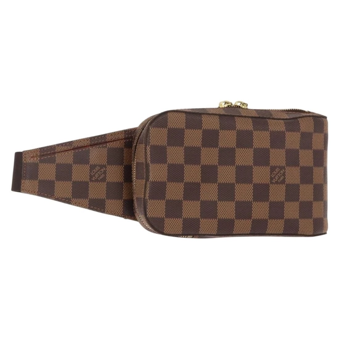 LOUIS VUITTON DAMIER EBENE GERONIMOS SHOULDER BAG: LOUIS VUITTON Damier Ebene Geronimos Shoulder Bag Brand: LOUIS VUITTON Type/Style: Shoulder Bag Material: Damier Ebene Canvas Color: Damie Ebene Size: W4.7 x H7.9 x D2.0inch(Approx) Accessories: None