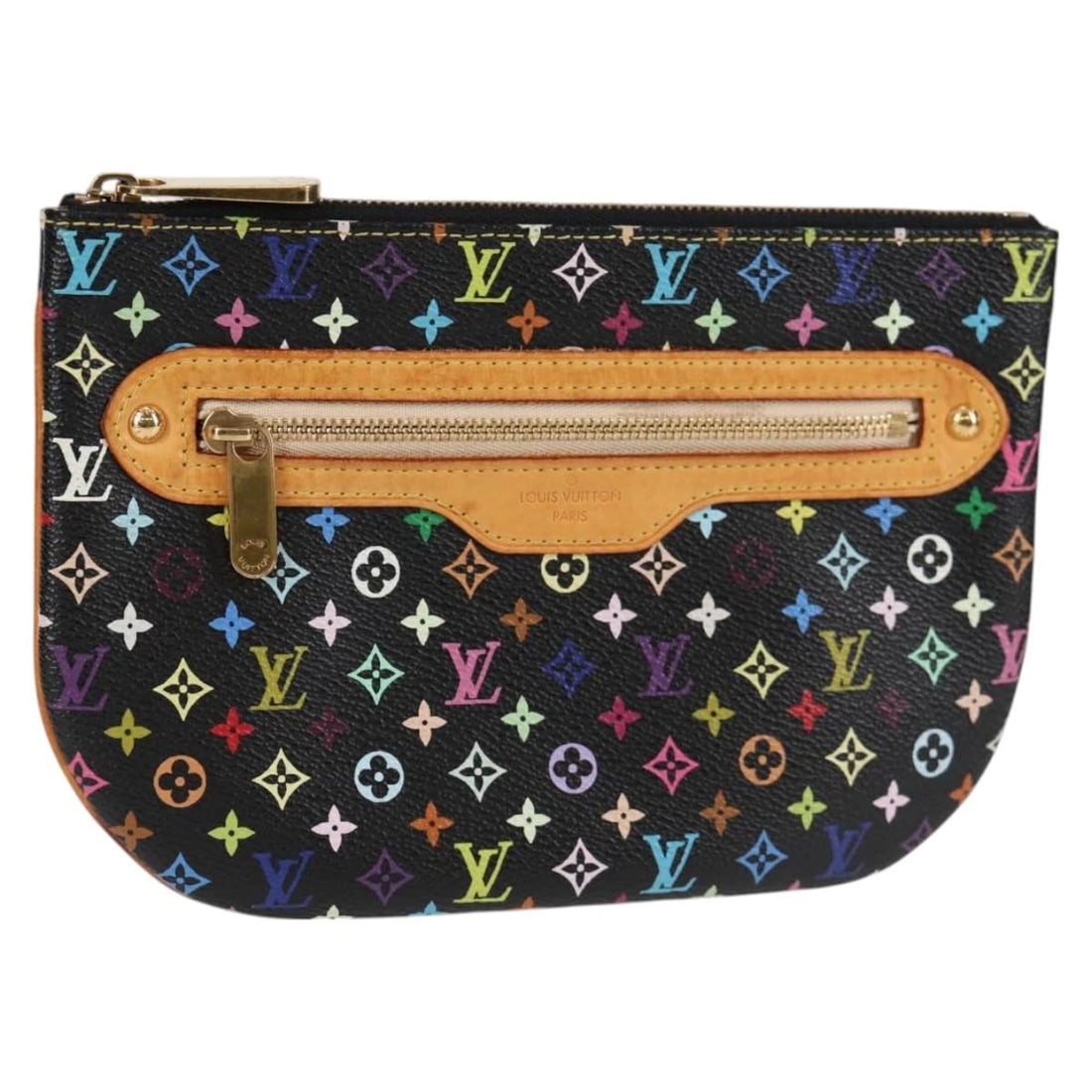 LOUIS VUITTON MONOGRAM MULTICOLOR POCHETTE GM POUCH: LOUIS VUITTON Monogram Multicolor Pochette GM Pouch Brand: LOUIS VUITTON Type/Style: Pouch Material: Monogram Multicolor Canvas Color: Black Size: W8.3 x H5.5inch(Approx) Accessories: None