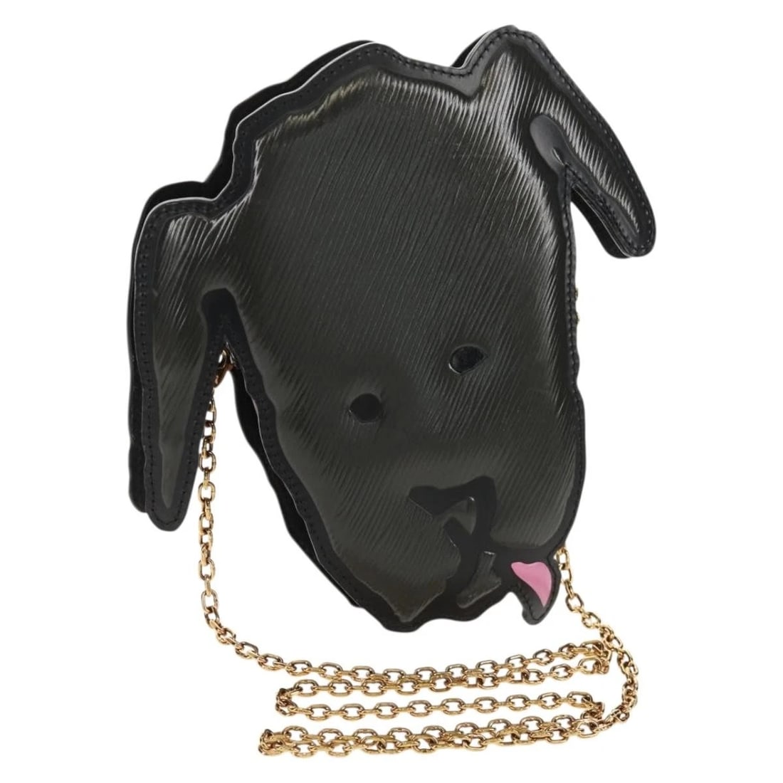 LOUIS VUITTON EPI DOG FACE POCHETTE SHOULDER BAG: LOUIS VUITTON Epi Dog Face Pochette Shoulder Bag Brand: LOUIS VUITTON Type/Style: Shoulder Bag Material: Epi Leather Color: Gray Size: W5.1 x H9.1 x D1.4inch(Approx) Accessories: None Acce