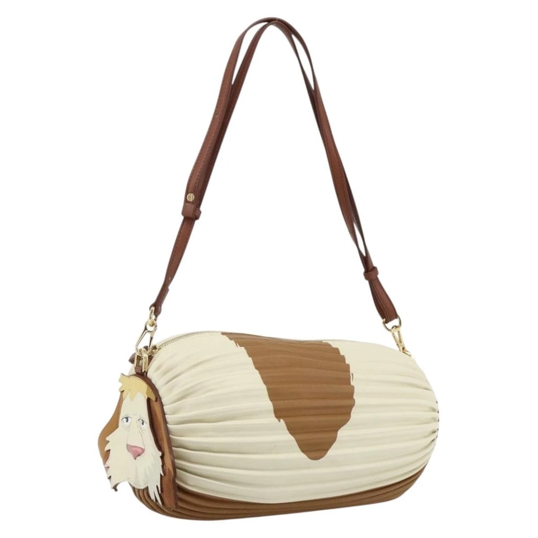 LOEWE ? STUDIO GHIBLI HOWL'S MOVING CASTLE HIN BAG: LOEWE ? Studio Ghibli Howl's Moving Castle Hin Bag Brand: LOEWE Type/Style: Shoulder Bag Material: Leather Color: Beige/Gold Size: W9.8 x H3.1 x D3.1inch(Approx) Accessories: None Accessor