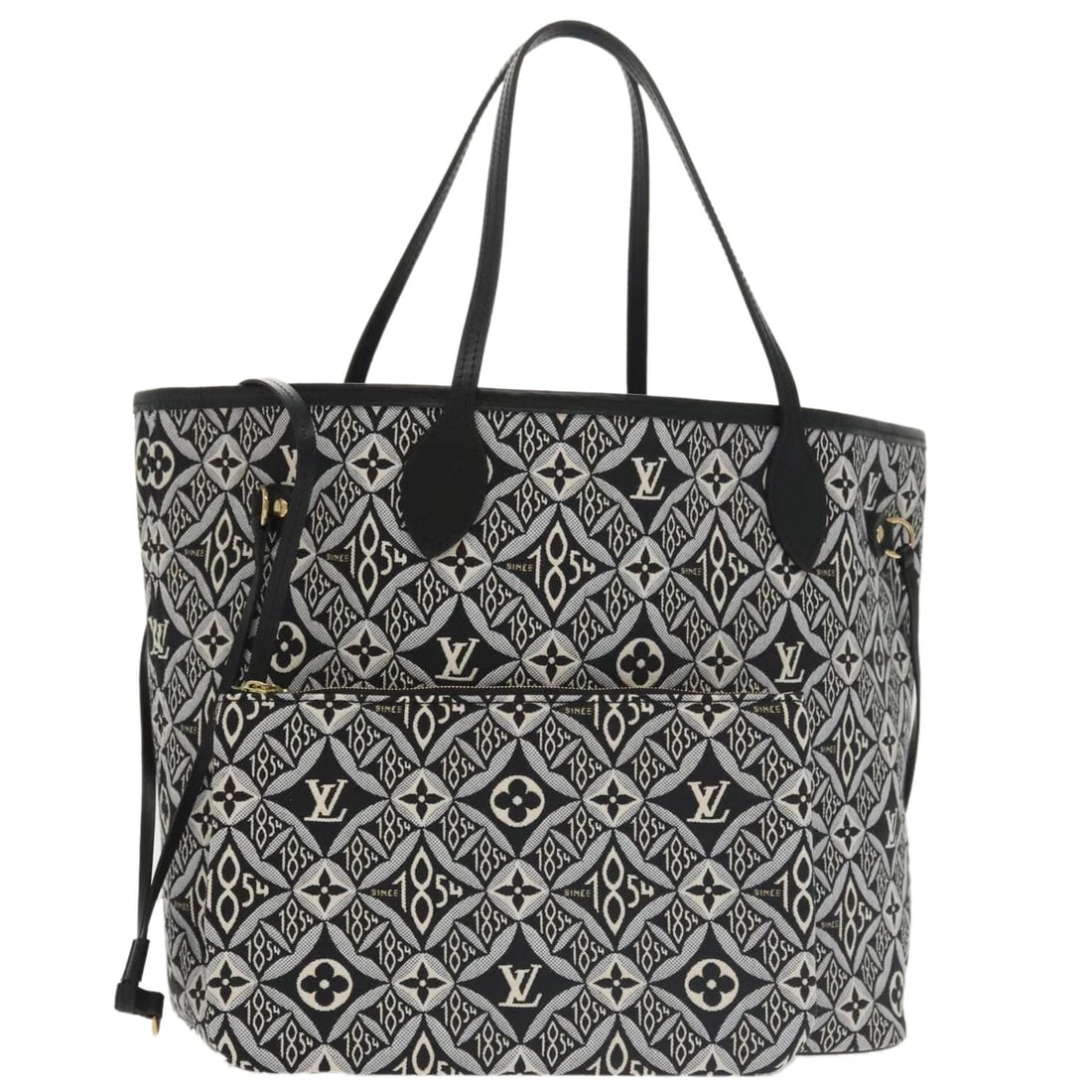 LOUIS VUITTON MONOGRAM JAGUAR SINCE NEVERFULL MM BAG: LOUIS VUITTON Monogram Jaguar SINCE Neverfull MM Bag Brand: LOUIS VUITTON Type/Style: Tote Bag Material: Canvas Color: Black Size: W12.2 x H11.0 x D5.5inch(Approx) Accessories: None Access