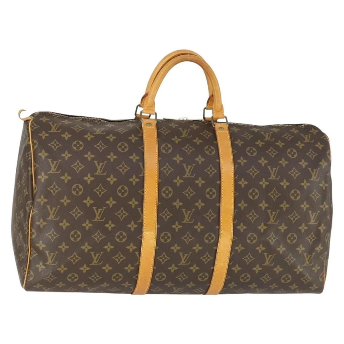 LOUIS VUITTON MONOGRAM KEEPALL 55 BOSTON BAG: LOUIS VUITTON Monogram Keepall 55 Boston Bag Brand: LOUIS VUITTON Type/Style: Boston Bag Material: Monogram Canvas Color: Monogram Size: W21.7 x H10.6 x D9.8inch(Approx) Accessories: None Accessories