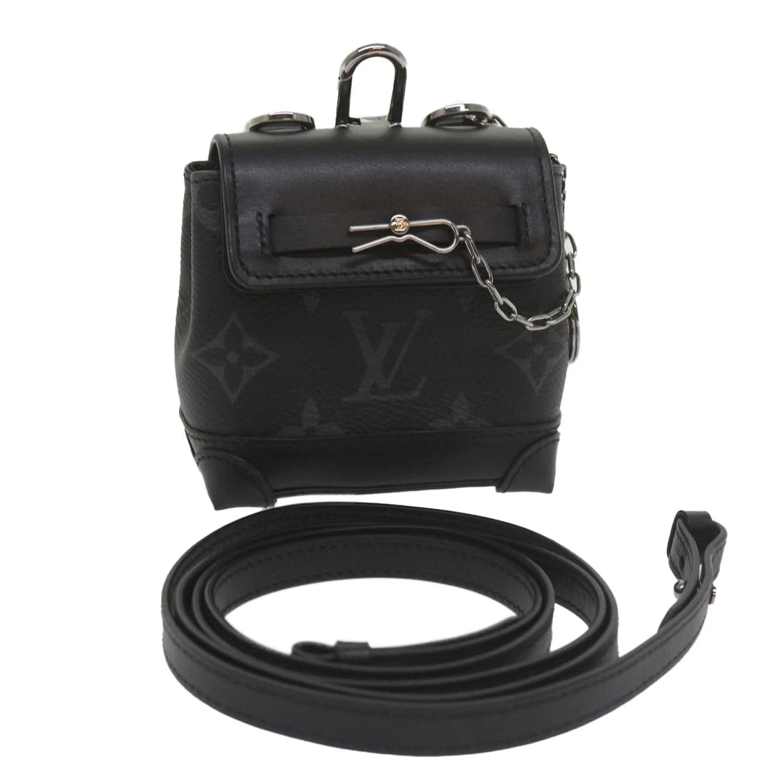 LOUIS VUITTON MONOGRAM ECLIPSE MINI STEAMER POUCH (1 of 6)