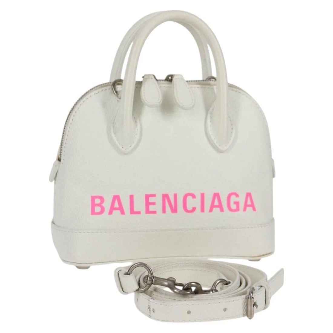 BALENCIAGA VILLE TOP HANDLE HAND BAG LEATHER 2WAY: BALENCIAGA Ville Top Handle Hand Bag Leather 2way Brand: BALENCIAGA Type/Style: Hand Bag Material: Leather Color: White Size: W7.1 x H5.5 x D3.1inch(Approx) Accessories: None Accessories N