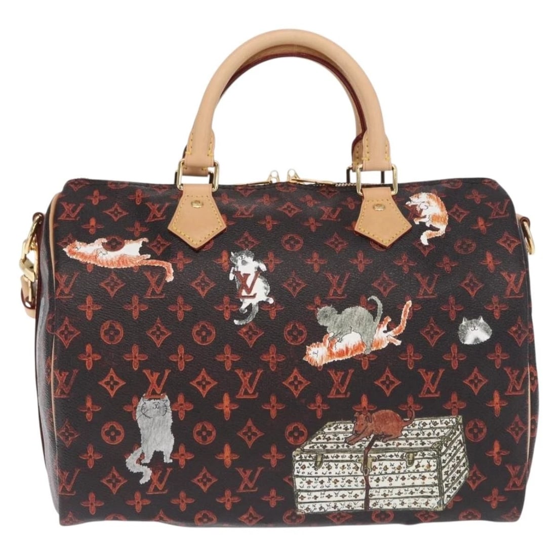 LOUIS VUITTON CATGRAM SPEEDY BANDOULIERE 30 HAND BAG (1 of 6)