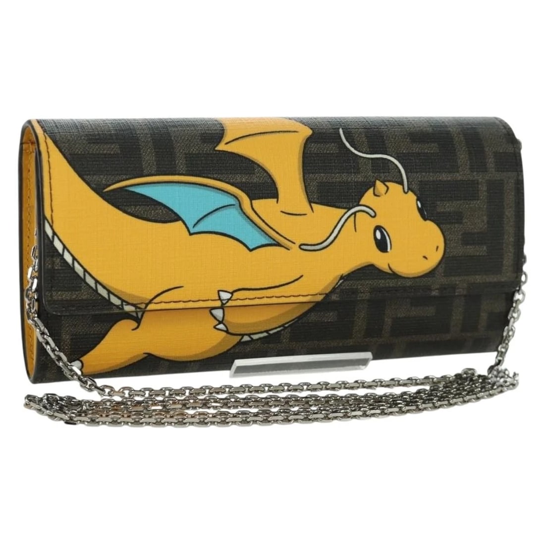 FENDI XFRGMTXPOKEMON WALLET DRAGON BAG: FENDI xFRGMTxPOKEMON Wallet Dragon Bag Brand: FENDI Type/Style: Shoulder Bag Material: Zucca Canvas Color: Black/Brown Size: W7.5 x H3.5 x D1.0inch(Approx) Accessories: None Accessories No