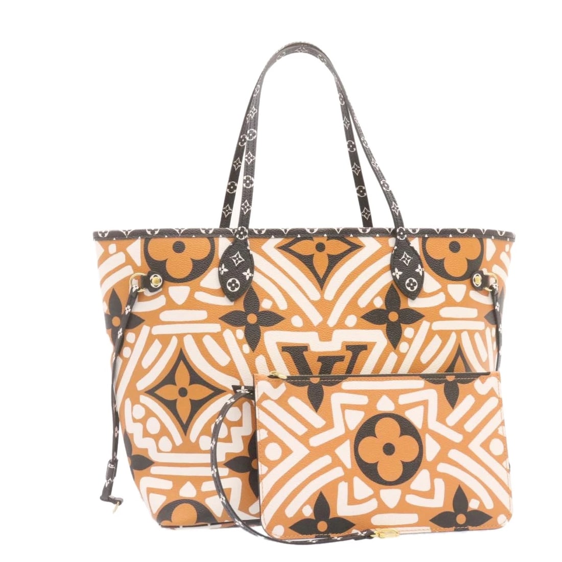 LOUIS VUITTON MONOGRAM GIANT NEVERFULL MM TOTE BAG: LOUIS VUITTON Monogram Giant Neverfull MM Tote Bag Brand: LOUIS VUITTON Type/Style: Tote Bag Material: Monogram Canvas Color: caramel Size: W12.6 x H11.8 x D6.7inch(Approx) Accessories: None <