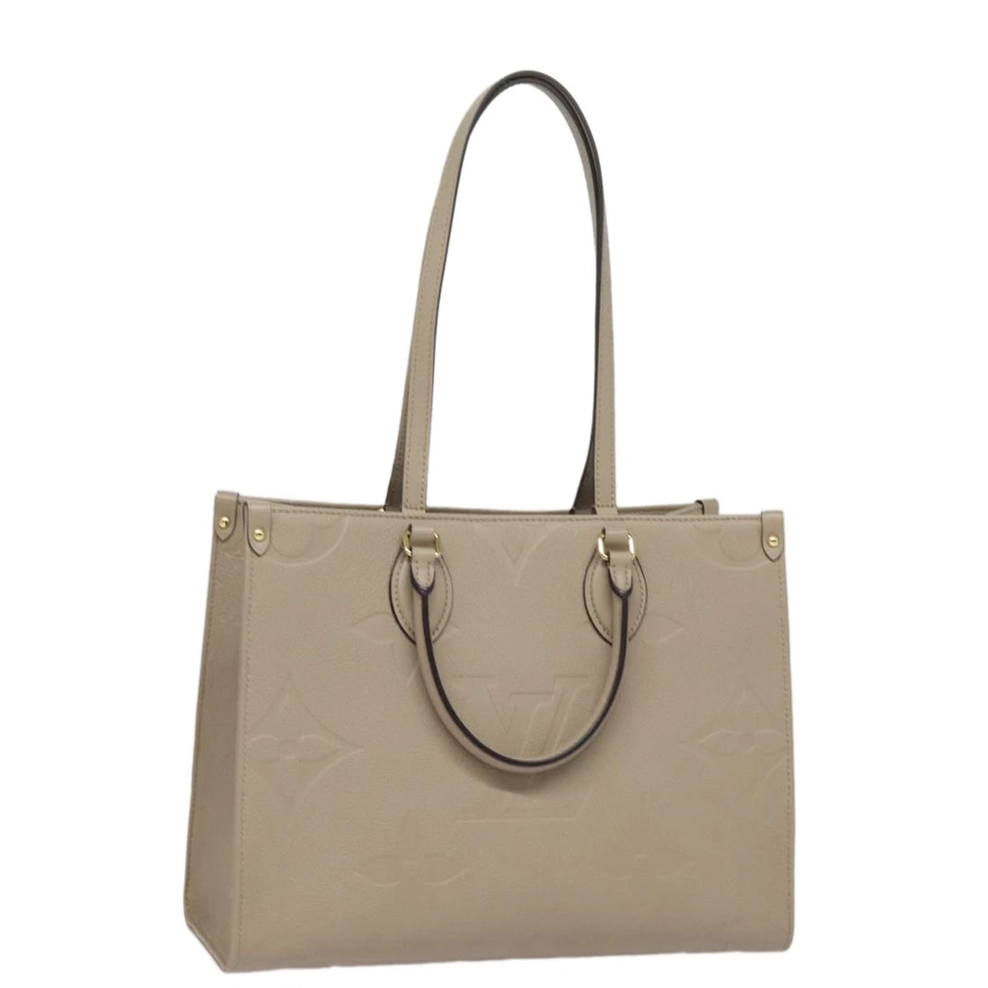 LOUIS VUITTON EMPREINTE ON THE GO MM BAG 2WAY: LOUIS VUITTON Empreinte On The Go MM Bag 2way Brand: LOUIS VUITTON Type/Style: Tote Bag Material: Monogram Empreinte Leather Color: Tour rail Size: W13.4 x H10.2 x D5.9inch(Approx) Accessories: No
