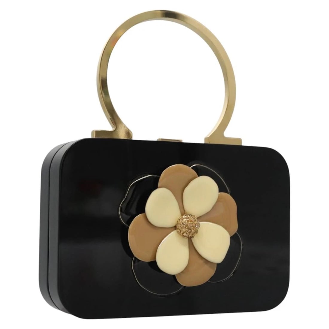 SALVATORE FERRAGAMO HAND BAG PLASTIC BLACK: Salvatore Ferragamo Hand Bag plastic Black Brand: Salvatore Ferragamo Type/Style: Hand Bag Material: Plastic Color: Black Size: W5.9 x H4.3 x D1.6inch(Approx) Accessories: None Accessories Notice: