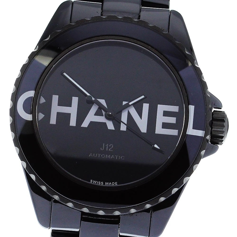 CHANEL J12 BLACK CERAMIC AUTOMATIC WATCH (1 of 3)