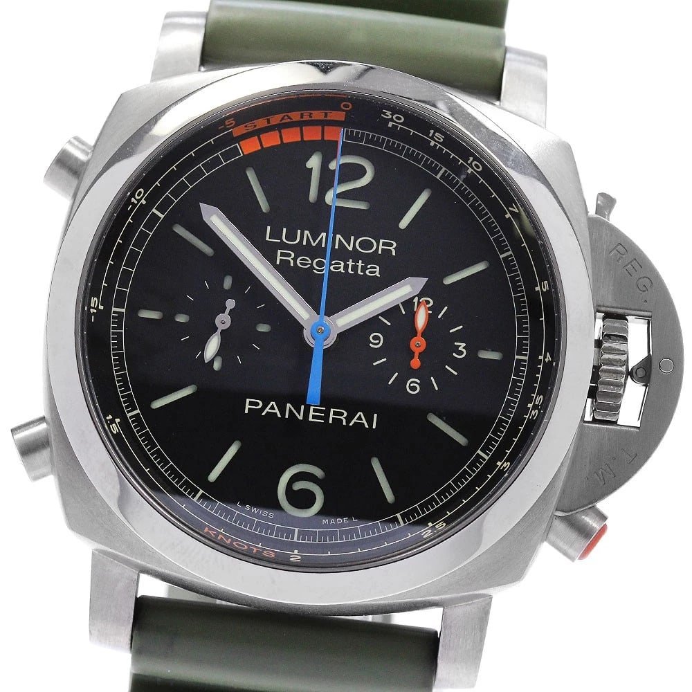 PANERAI LUMINOR AUTOMATIC WATCH: PANERAI Luminor Automatic Watch Brand: PANERAI Type/Style: Wristwatch Material: Band Material rubber, Case Material titanium Color: Dial Color black Size: Case size About 47mm (1.9inch) (not