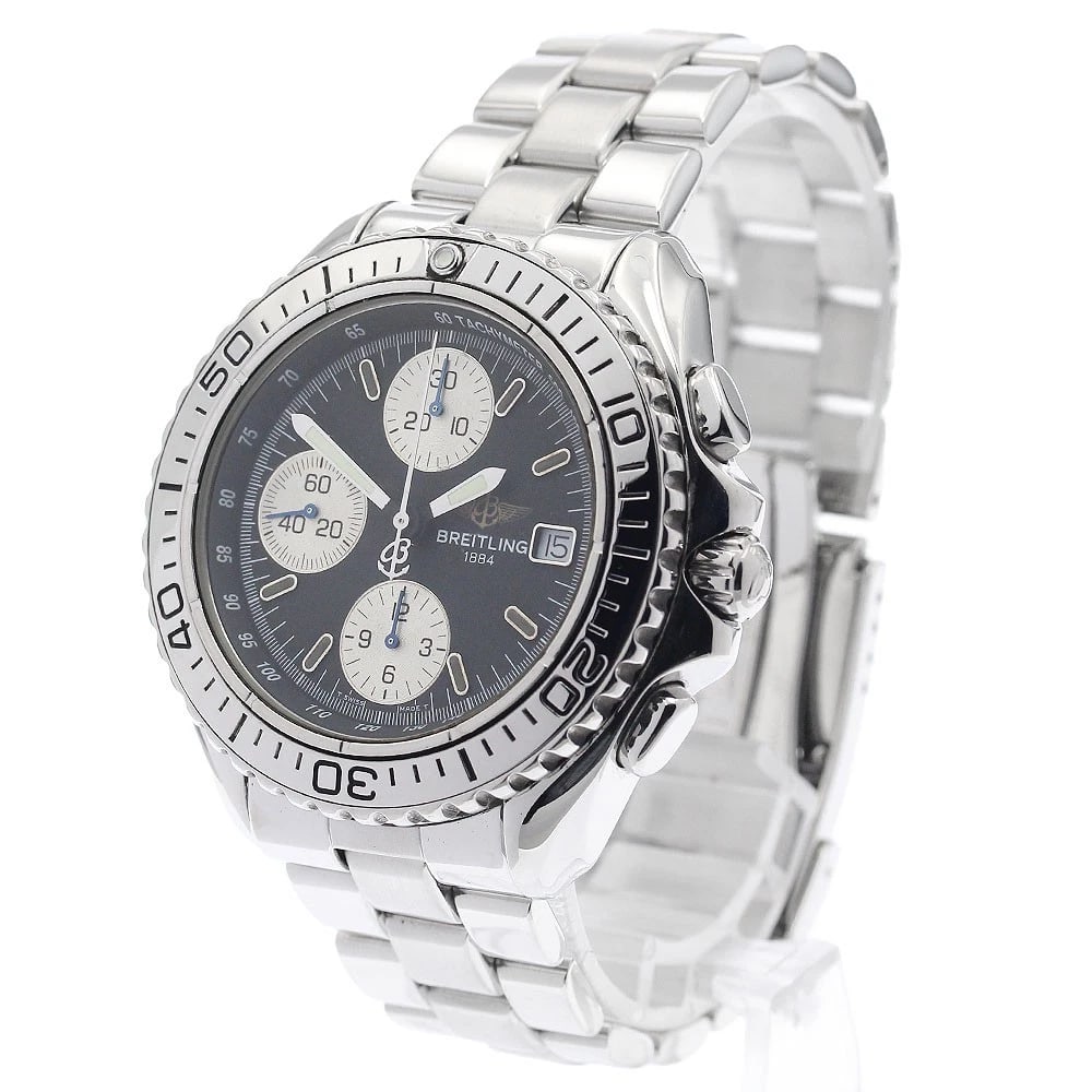 BREITLING CHRONO DATE BLACK AUTOMATIC WATCH - 2