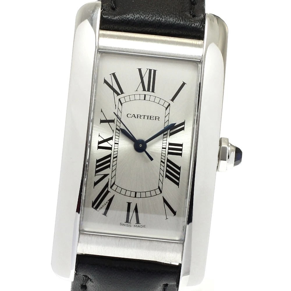 CARTIER TANK SILVER AUTOMATIC WATCH: CARTIER Tank Silver Automatic Watch Brand: CARTIER Type/Style: Wristwatch Material: Band Material leather, Case Material Stainless Steel Color: Dial Color Silver Size: Case size About 23mm (0.9inch)