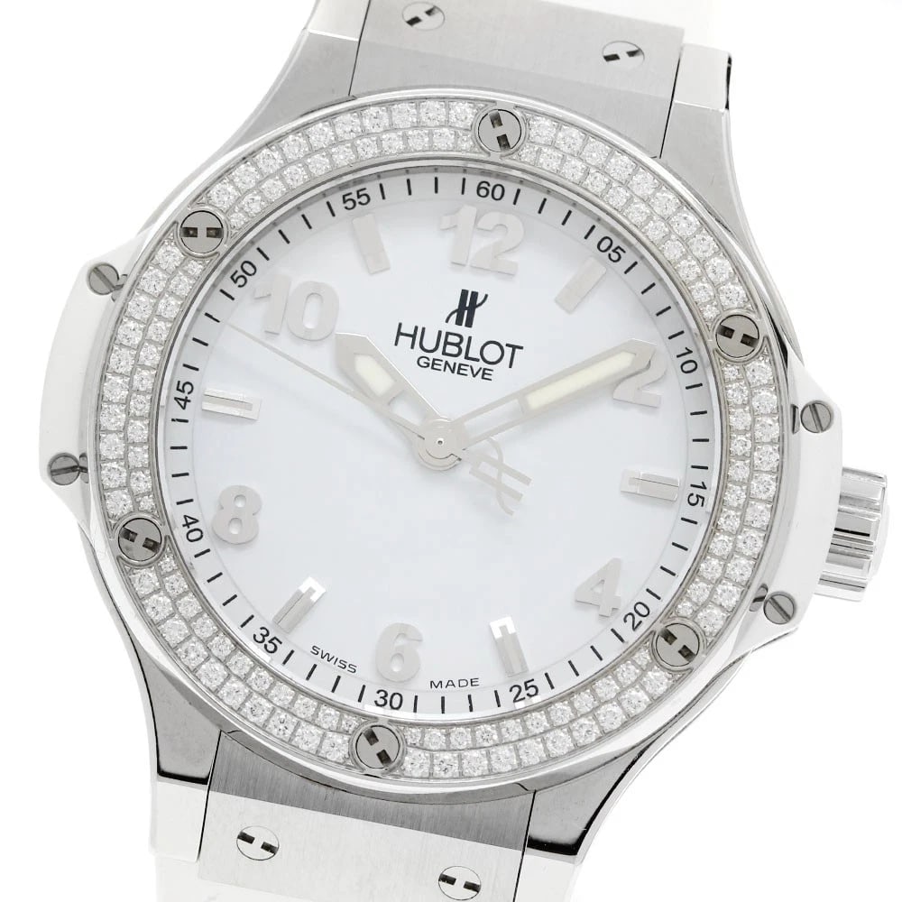 HUBLOT BIG BANG STEEL WHITE QUARTZ WATCH: HUBLOT Big Bang Steel White Quartz Watch Brand: HUBLOT Type/Style: Wristwatch Material: Band Material rubber, Case Material Stainless Steel Color: Dial Color white Size: Case size About 41mm