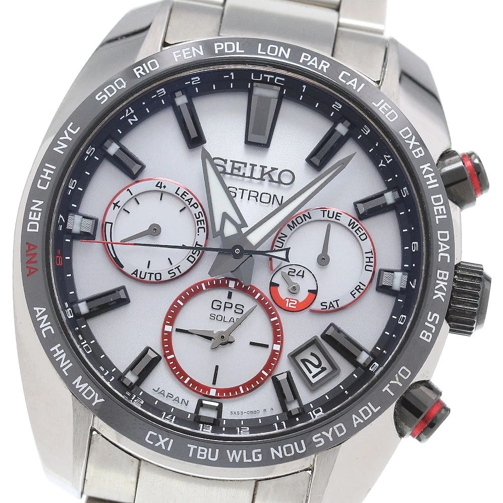SEIKO ASTRON SHOHEI GPS SOLAR POWERED WATCH: SEIKO Astron Shohei GPS Solar Powered Watch Brand: SEIKO Type/Style: Wristwatch Material: Band Material Stainless Steel, Case Material Stainless Steel / ceramic Color: Dial Color Silver Size: Case