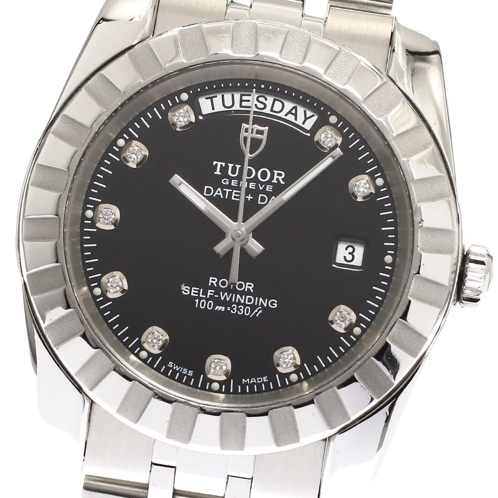 TUDOR CLASSIC DIAMOND BLACK DIAL AUTOMATIC WATCH: TUDOR Classic diamond black Dial Automatic Watch Brand: TUDOR Type/Style: Wristwatch Material: Band Material Stainless Steel, Case Material Stainless Steel Color: Dial Color black Size: Case Size
