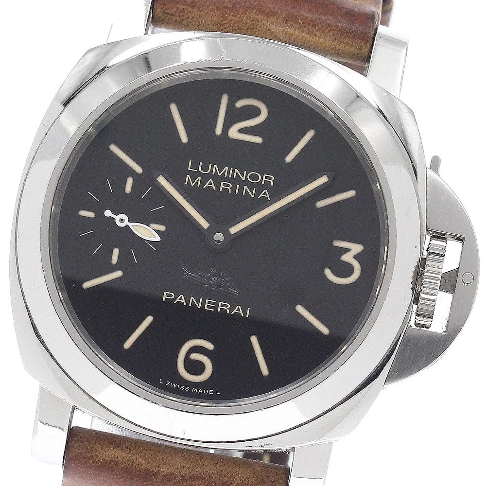 PANERAI LUMINOR MARINA OSAKA BOUTIQUE WATCH: PANERAI Luminor Marina Osaka boutique Watch Brand: PANERAI Type/Style: Wristwatch Material: Band Material leather, Case Material Stainless Steel Color: Dial Color black Size: Case Size About44mm