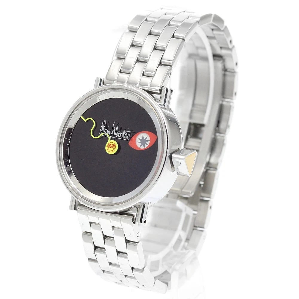 ALAIN SILBERSTEIN CYCLOPE MEDIO LIMITED AUTOMATIC WATCH: Alain Silberstein Cyclope Medio limited Automatic Watch Brand: Alain Silberstein Type/Style: Wristwatch Material: Band Material Stainless Steel, Case Material Stainless Steel Color: Dial Color black S