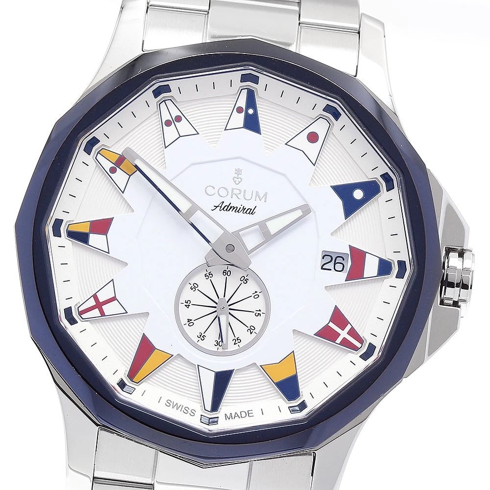 CORUM ADMIRAL LEGEND SMALL SECONDS WHITE DIAL AUTOMATIC WATCH: CORUM Admiral Legend Small seconds white Dial Automatic Watch Brand: CORUM Type/Style: Wristwatch Material: Band Material Stainless Steel, Case Material Stainless Steel Color: Dial Color white Size: