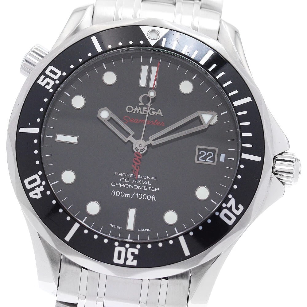 OMEGA SEAMASTER JAMES BOND AUTOMATIC WATCH: OMEGA Seamaster James Bond Automatic Watch Brand: OMEGA Type/Style: Wristwatch Material: Band Material Stainless Steel, Case Material Stainless Steel Color: Dial Color black Size: Case Size About41mm 