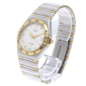 OMEGA CONSTELLATION DATE HALF BAR WHITE DIAL QUARTZ WATCH: OMEGA Constellation date half bar white Dial Quartz Watch Brand: OMEGA Type/Style: Wristwatch Material: Band Material Stainless Steel/YG, Case Material Stainless Steel/YG Color: Dial Color white