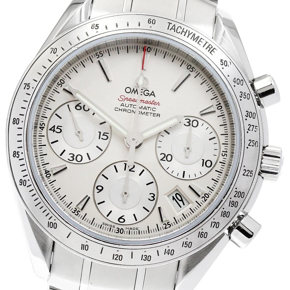 OMEGA SPEEDMASTER DATE CHRONOGRAPH AUTOMATIC WATCH: OMEGA Speedmaster Date Chronograph Automatic Watch Brand: OMEGA Type/Style: Wristwatch Material: Band Material Stainless Steel, Case Material Stainless Steel Color: Dial Color Silver Size: Case Size A