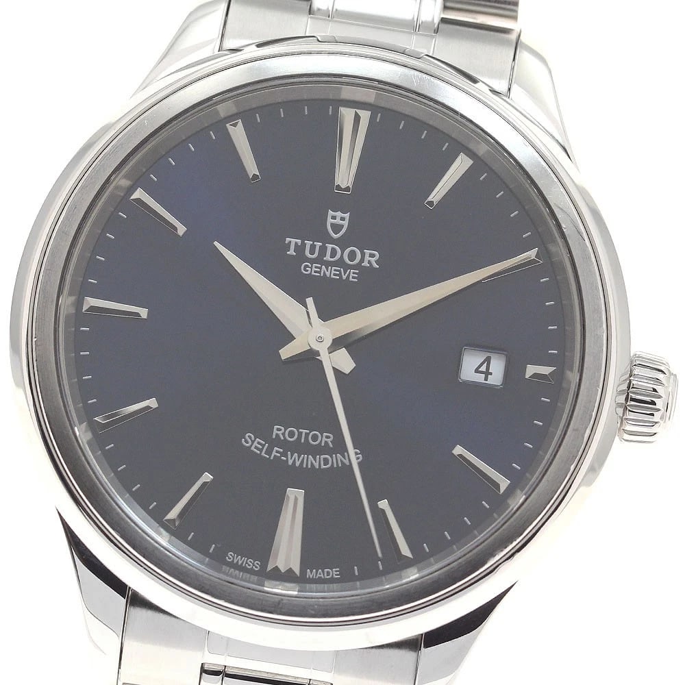TUDOR STYLE DATE BLUE DIAL AUTOMATIC WATCH: TUDOR style Date blue Dial Automatic Watch Brand: TUDOR Type/Style: Wristwatch Material: Band Material Stainless Steel, Case Material Stainless Steel Color: Dial Color blue Size: Case Size About38mm